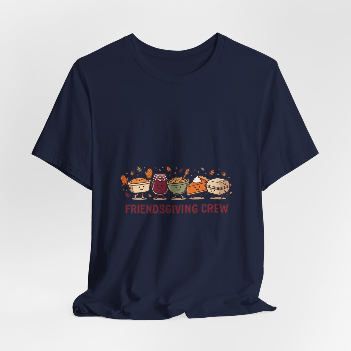 Friendsgiving Crew Tee | Thanksgiving Turkey Pumpkin Pie Watercolor Foliage