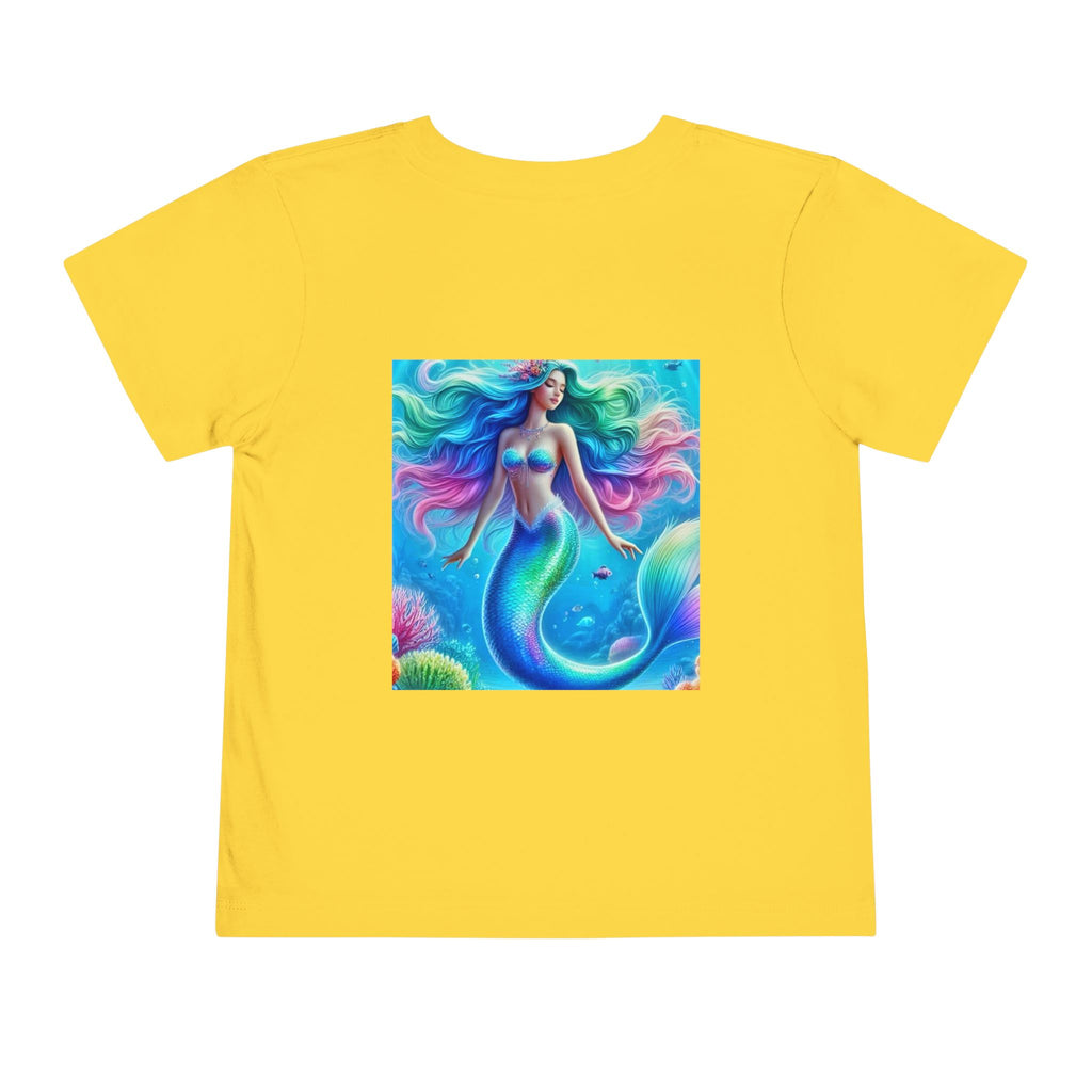 Toddler Mermaid Tee — Colorful Rainbow Sea Princess Short Sleeve Shirt