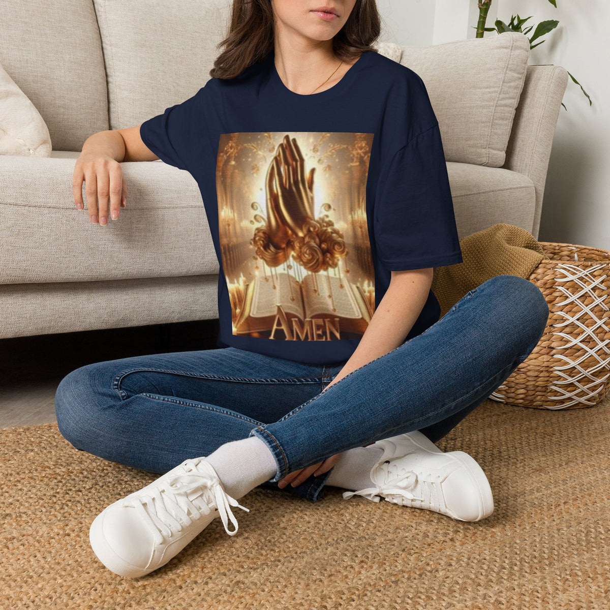Prayer Hands T‑Shirt – "Amen" Spiritual Faith Tee