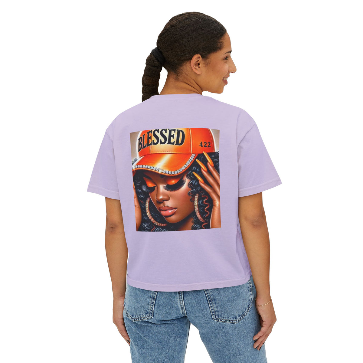Blessed 422 Boxy Tee – Women’s Graphic Crop Shirt