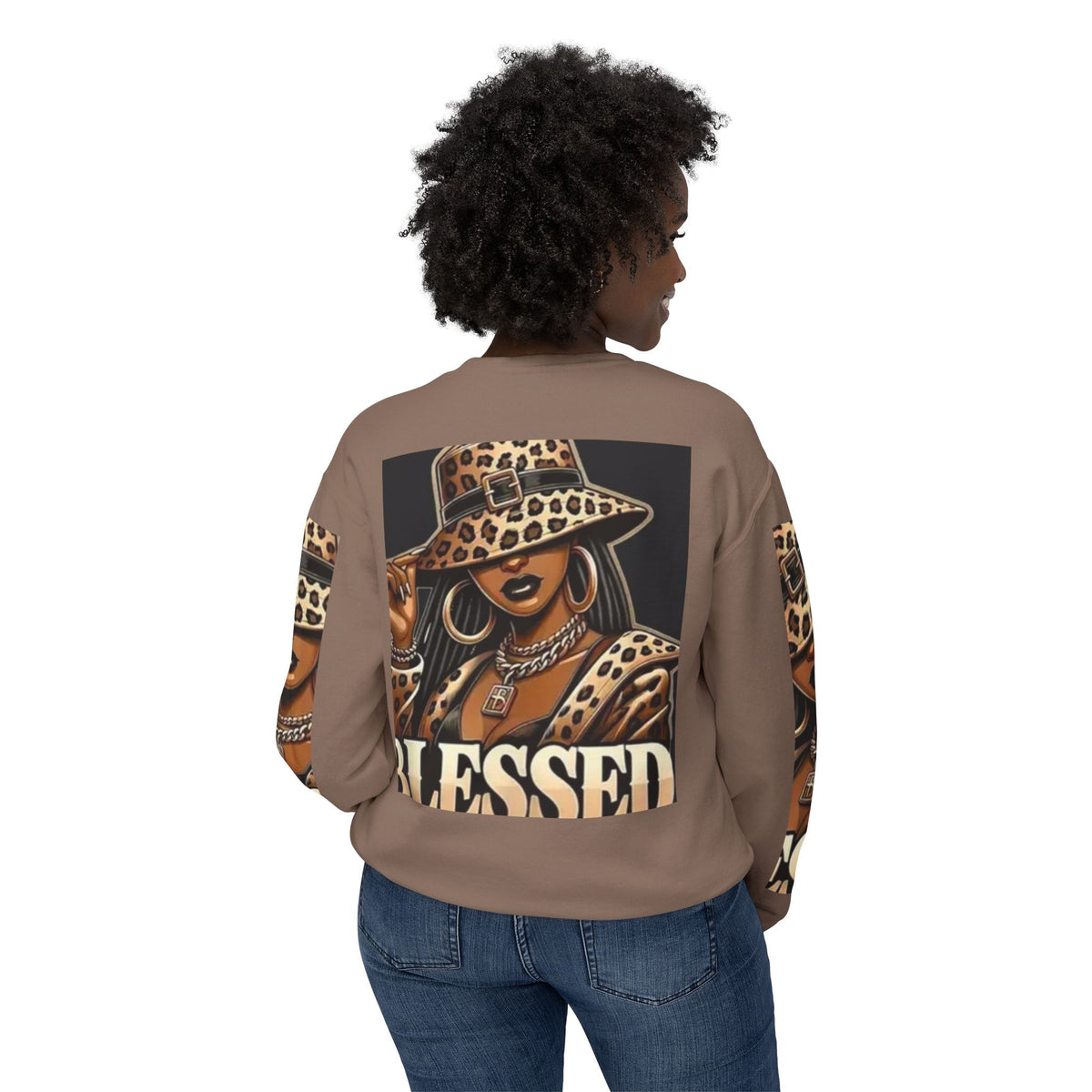 Blessed Leopard Femme Crewneck Sweatshirt
