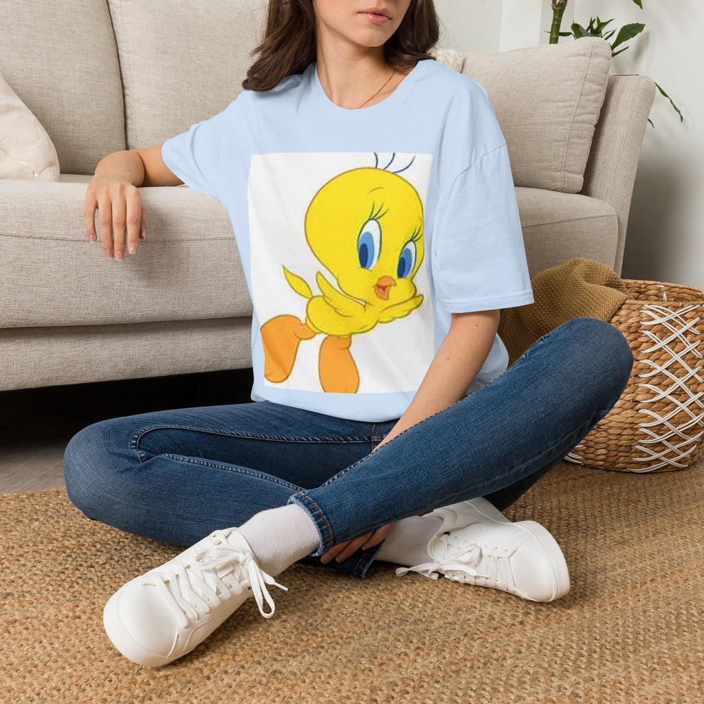 Cartoon Yellow Bird T-Shirt — Cute Tweety Graphic Tee