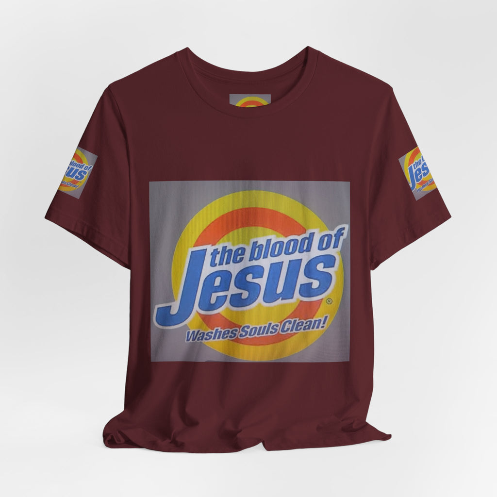 Christian T-Shirt - "The Blood of Jesus Washes Souls Clean" Graphic Tee