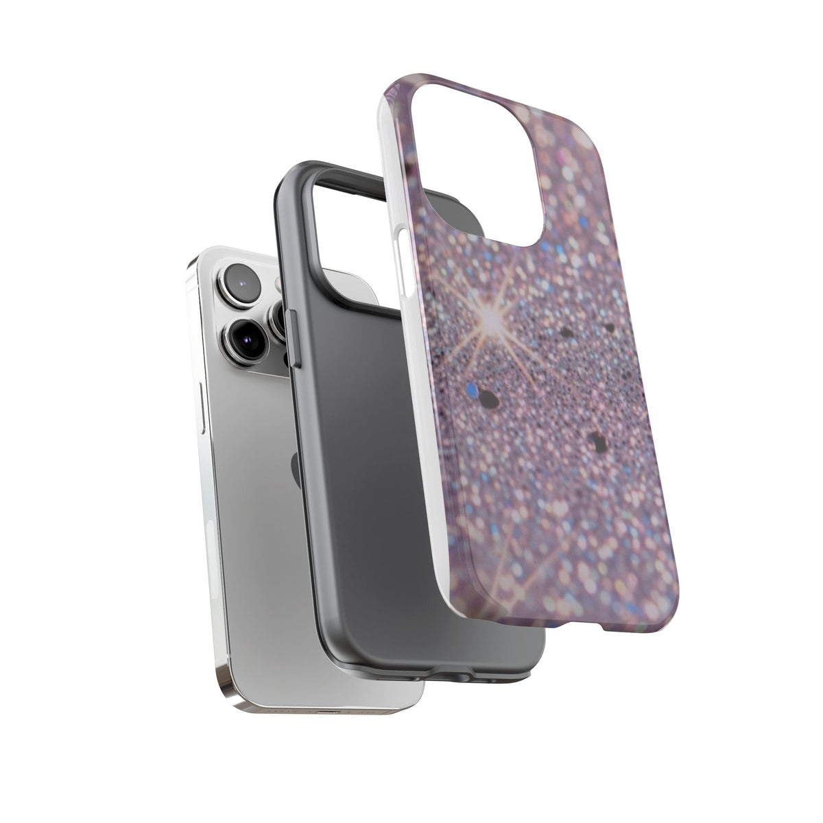 Sparkling Pink Glitter Tough Phone Case