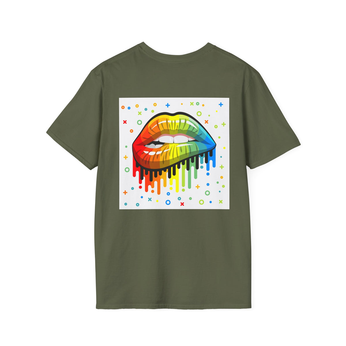 Rainbow Drip Lips T-Shirt — Pride LGBTQ+ Colorful Lip Graphic Tee