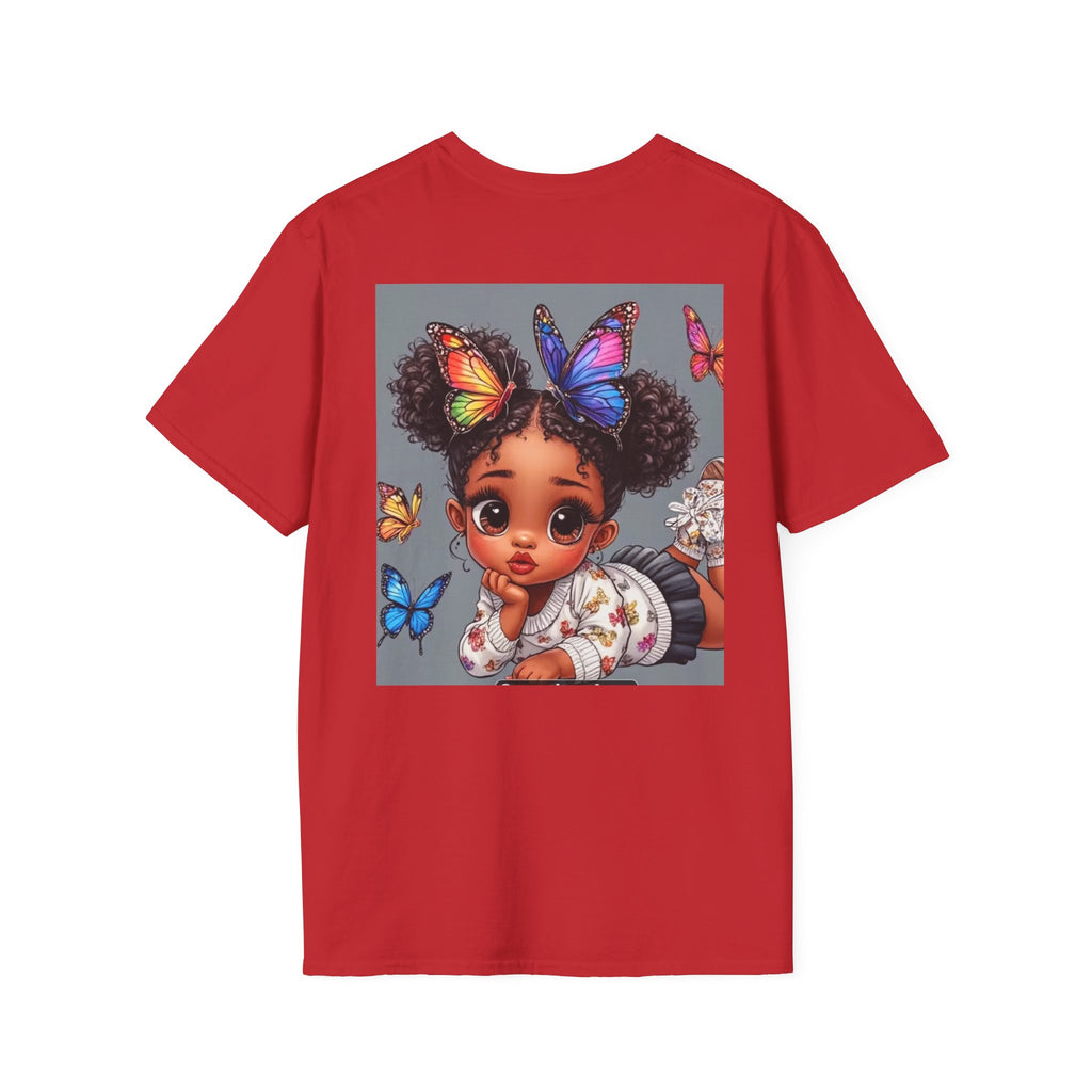 Butterfly Crown T‑Shirt — Cute Little Girl Illustration Tee