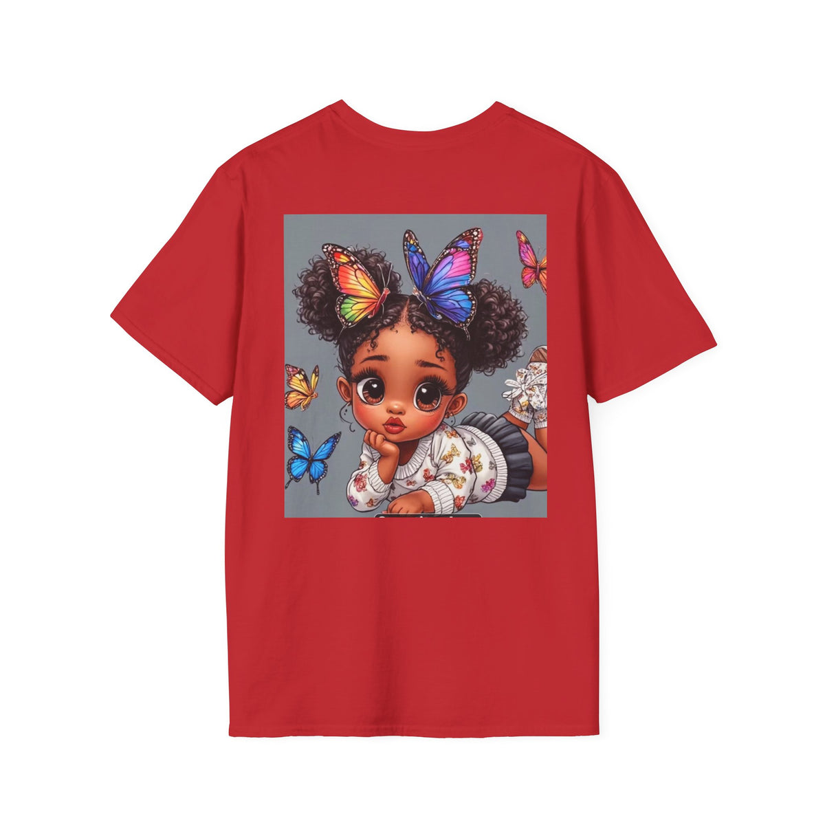 Butterfly Crown T‑Shirt — Cute Little Girl Illustration Tee