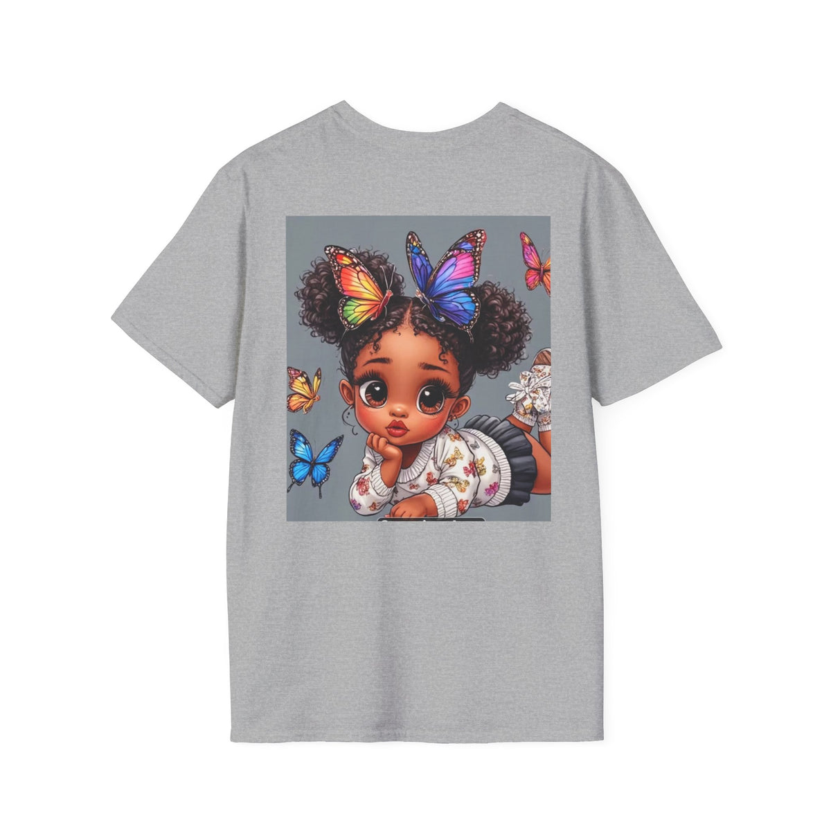 Butterfly Crown T‑Shirt — Cute Little Girl Illustration Tee