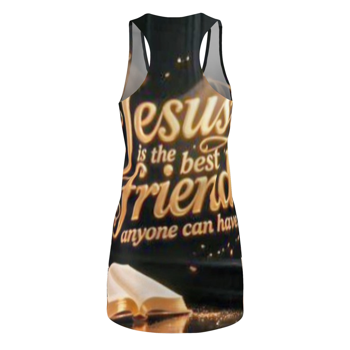 Jesus Is the Best Friend Racerback Dress — Christian Faith AOP Dress