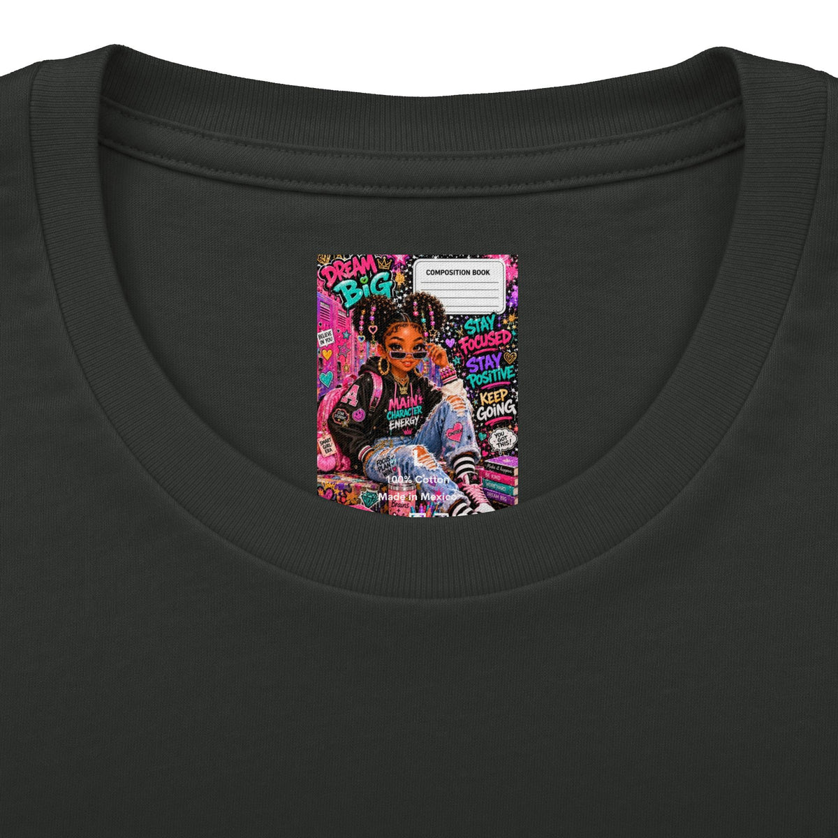 Dream Big Graphic Tee — Motivational Girl Street Art T-Shirt