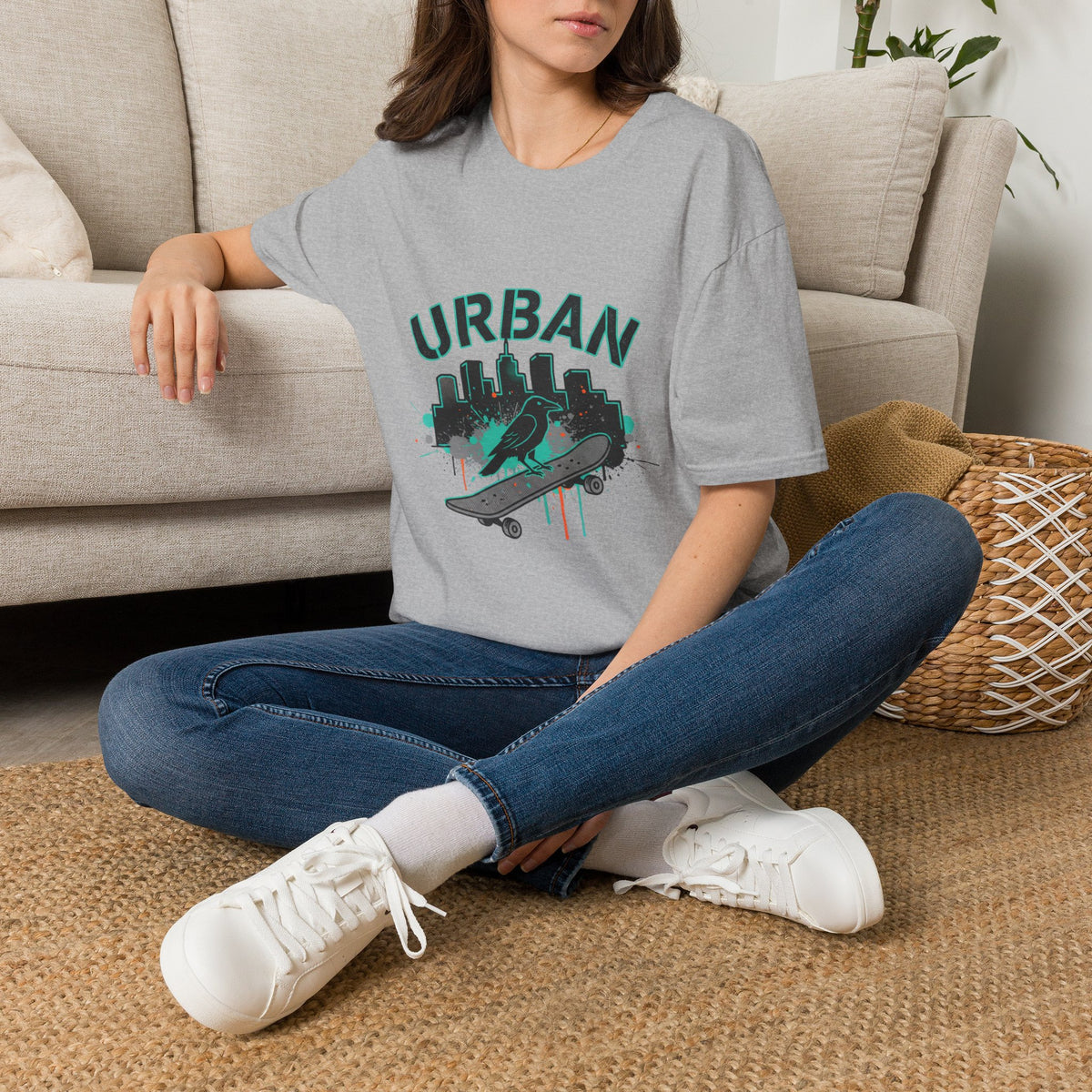 Urban Skateboard T-Shirt — City Skyline Skate Crew Tee