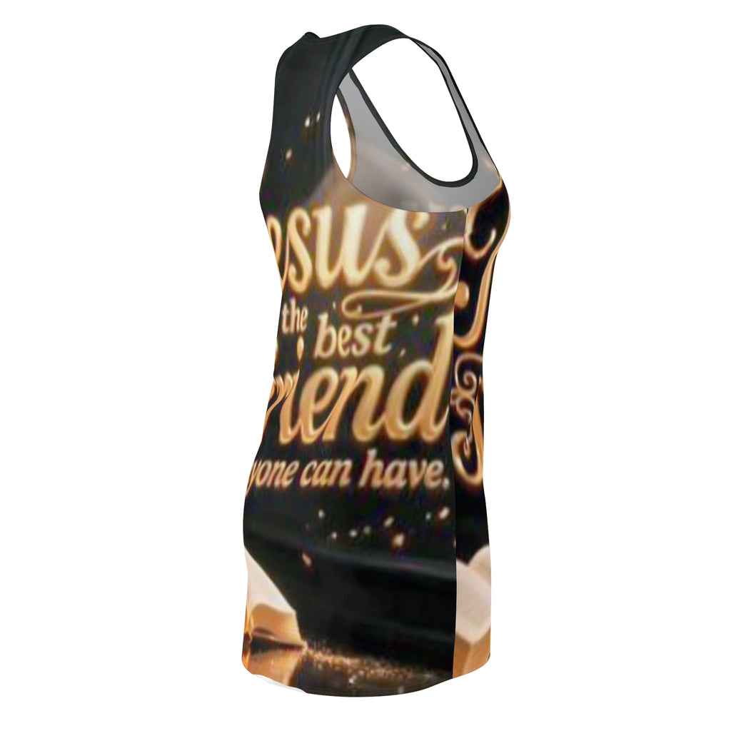 Jesus Is the Best Friend Racerback Dress — Christian Faith AOP Dress
