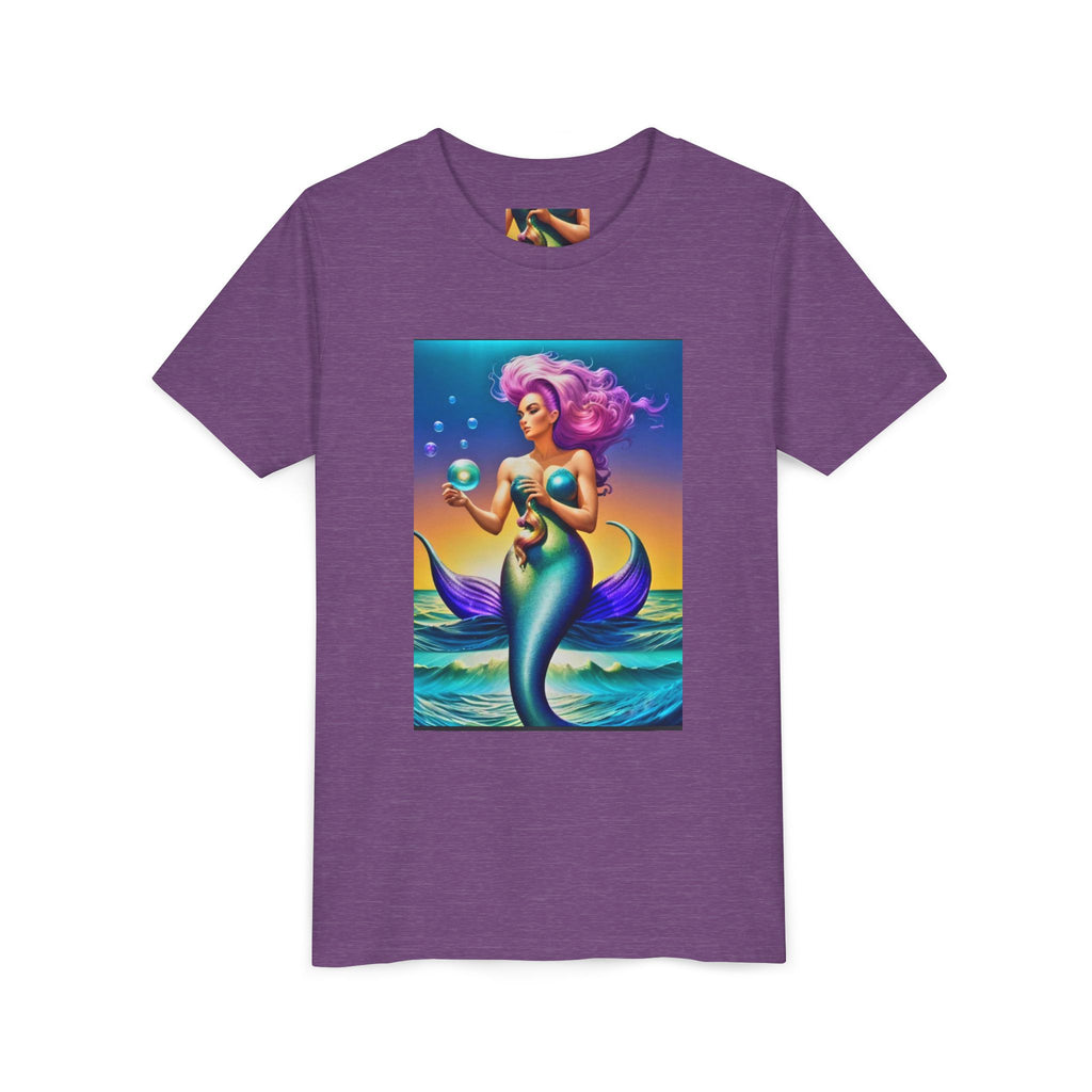 Youth Mermaid Tee — Colorful Fantasy Mermaid Graphic Shirt for Kids