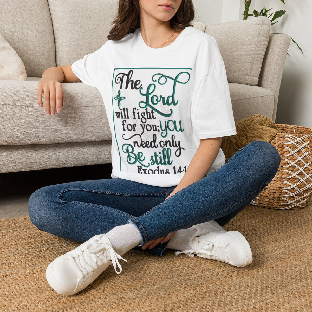 T‑Shirt — "The Lord will fight for you; you need only be still" Inspirational Christian Tee