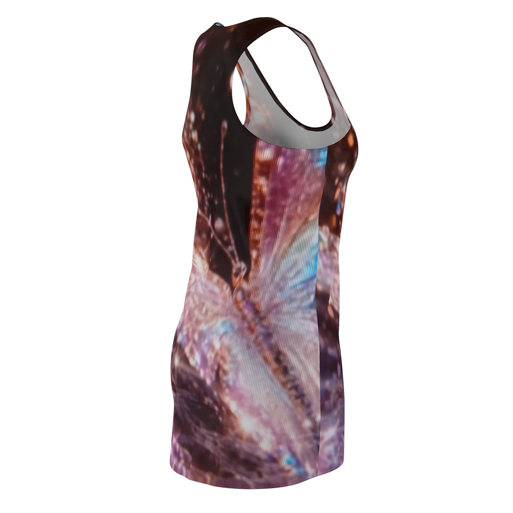 Butterfly Sparkle Racerback Dress — Iridescent Floral AOP