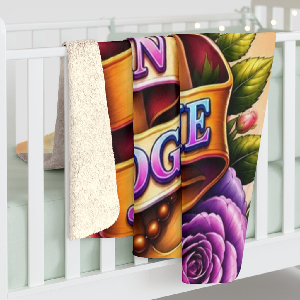 Sherpa Blanket – "Only God Can Judge Me" Praying Hands Religious Throw