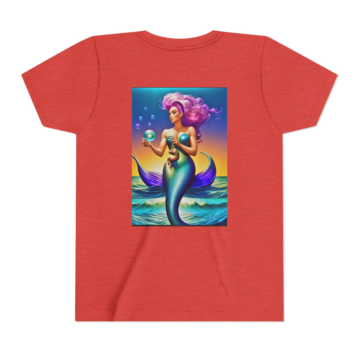 Youth Mermaid Tee — Colorful Fantasy Mermaid Graphic Shirt for Kids