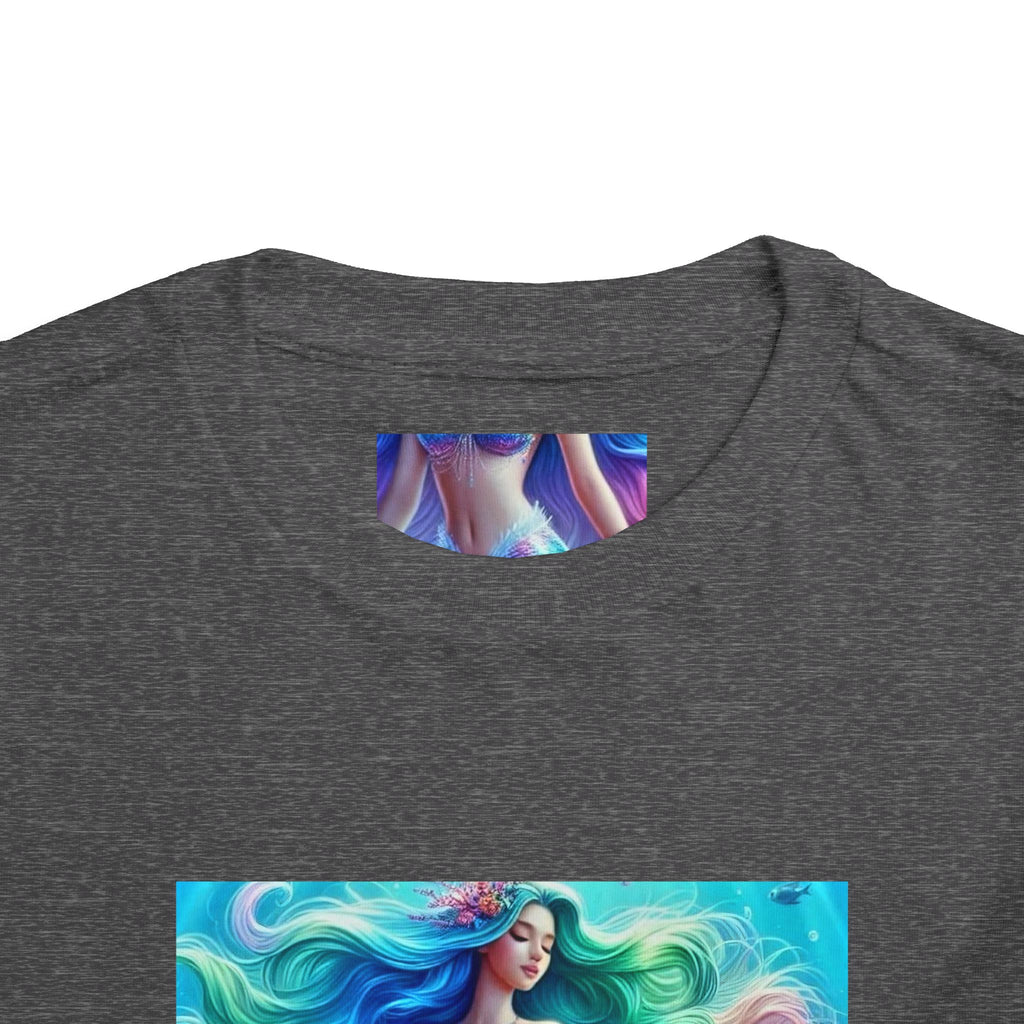 Toddler Mermaid Tee — Colorful Rainbow Sea Princess Short Sleeve Shirt