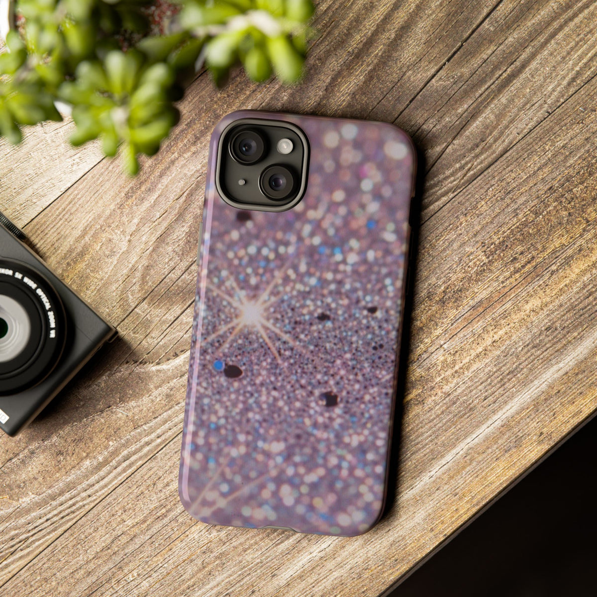 Sparkling Pink Glitter Tough Phone Case