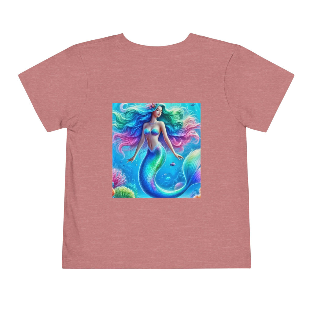 Toddler Mermaid Tee — Colorful Rainbow Sea Princess Short Sleeve Shirt