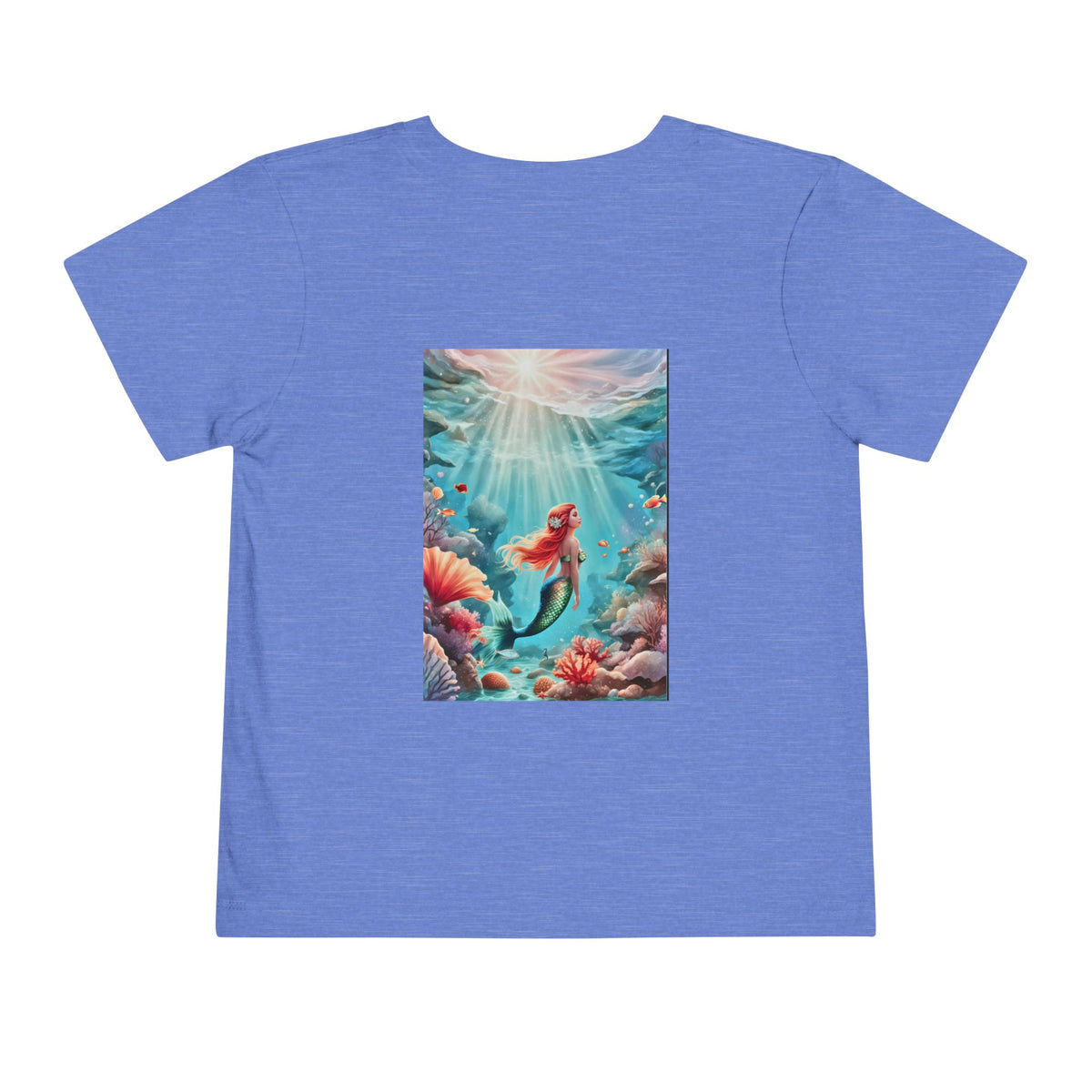 Mermaid Toddler Tee – Underwater Sunlight Sea Life Graphic