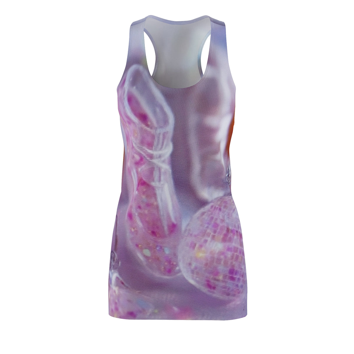 Racerback Dress — Pink Disco Ball Glitter AOP