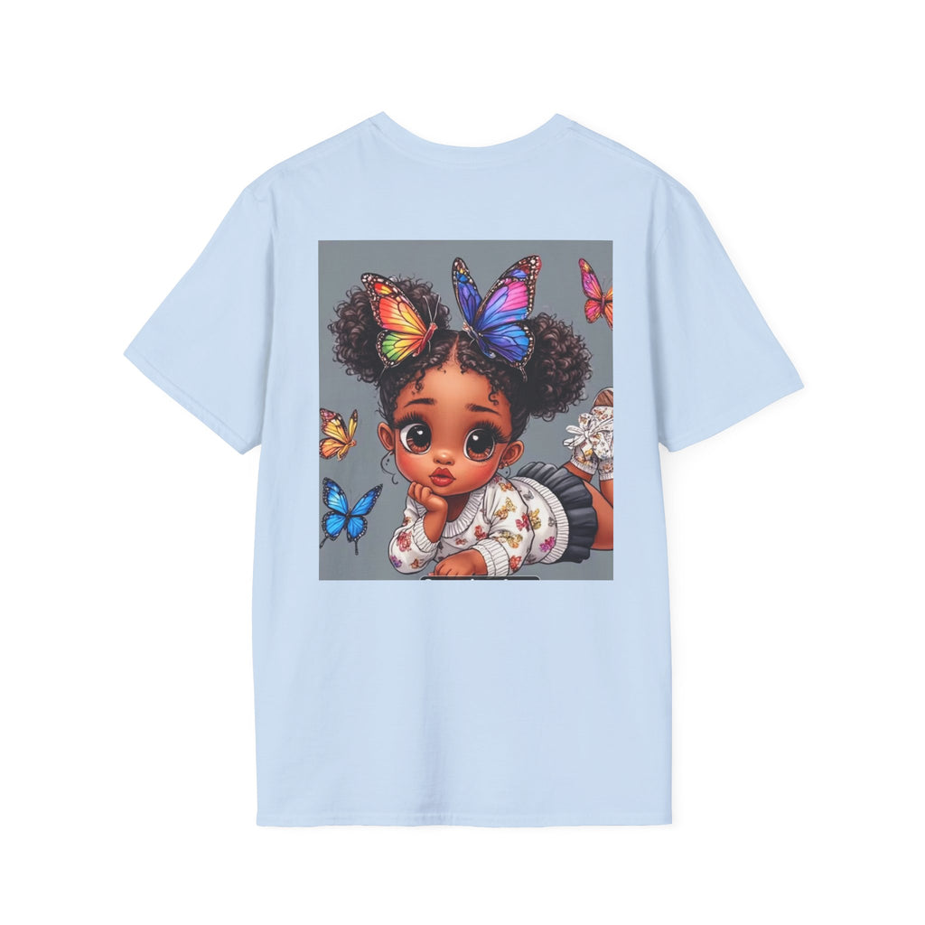 Butterfly Crown T‑Shirt — Cute Little Girl Illustration Tee