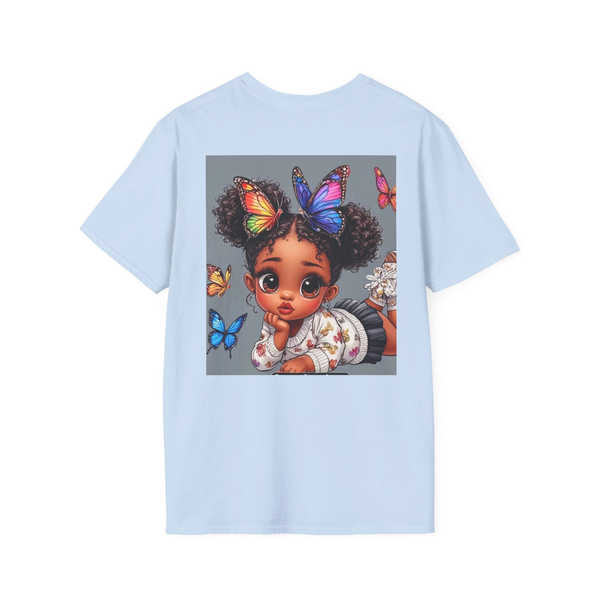 Butterfly Crown T‑Shirt — Cute Little Girl Illustration Tee