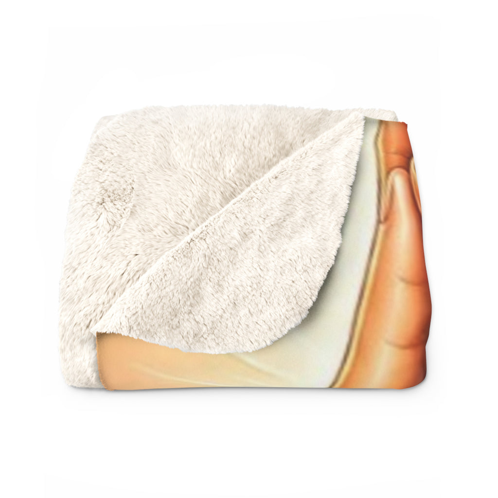Sherpa Blanket – "Only God Can Judge Me" Praying Hands Religious Throw