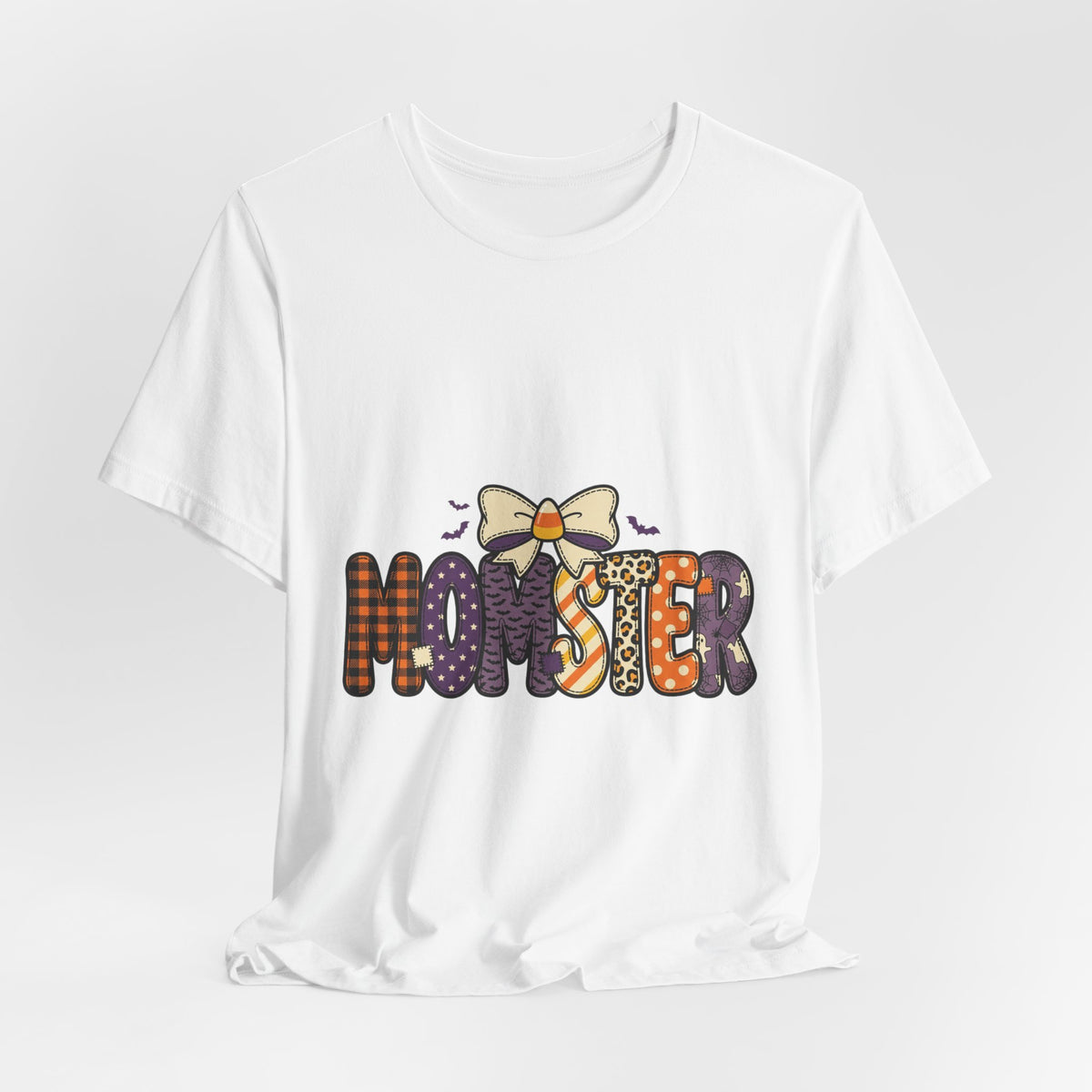 Momster Halloween Tee | Momster Graphic Shirt, Purple Orange Spooky Lettering