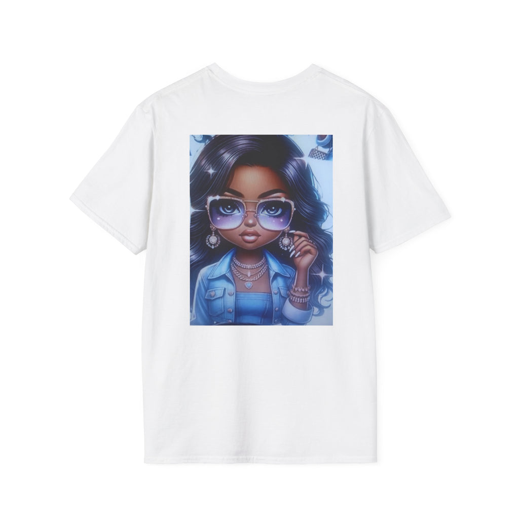 Afro Chic Graphic Tee — Girl with Sunglasses Illustration