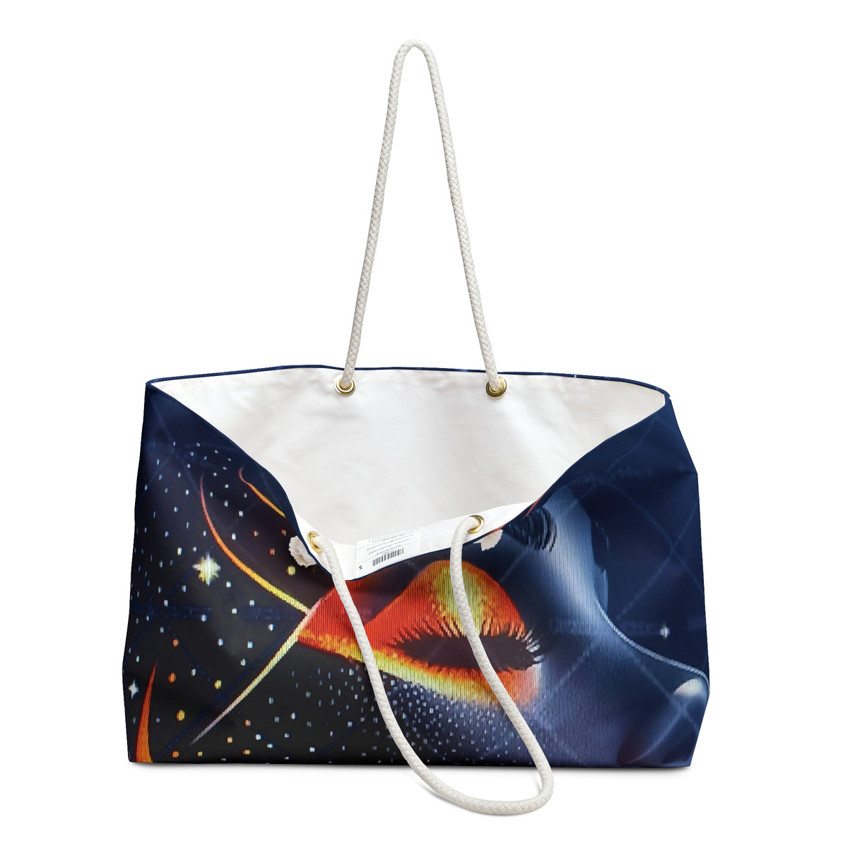 Cosmic Dream Weekender Bag — Starry Night Face Art Travel Tote