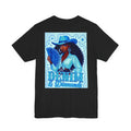 Denim & Diamonds Graphic T‑Shirt — Retro Blue Cowgirl Design