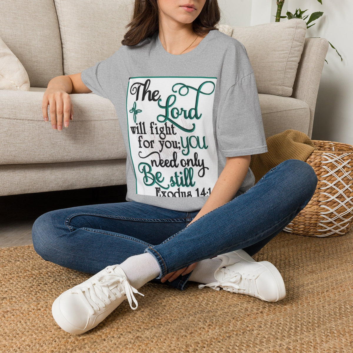 T‑Shirt — "The Lord will fight for you; you need only be still" Inspirational Christian Tee