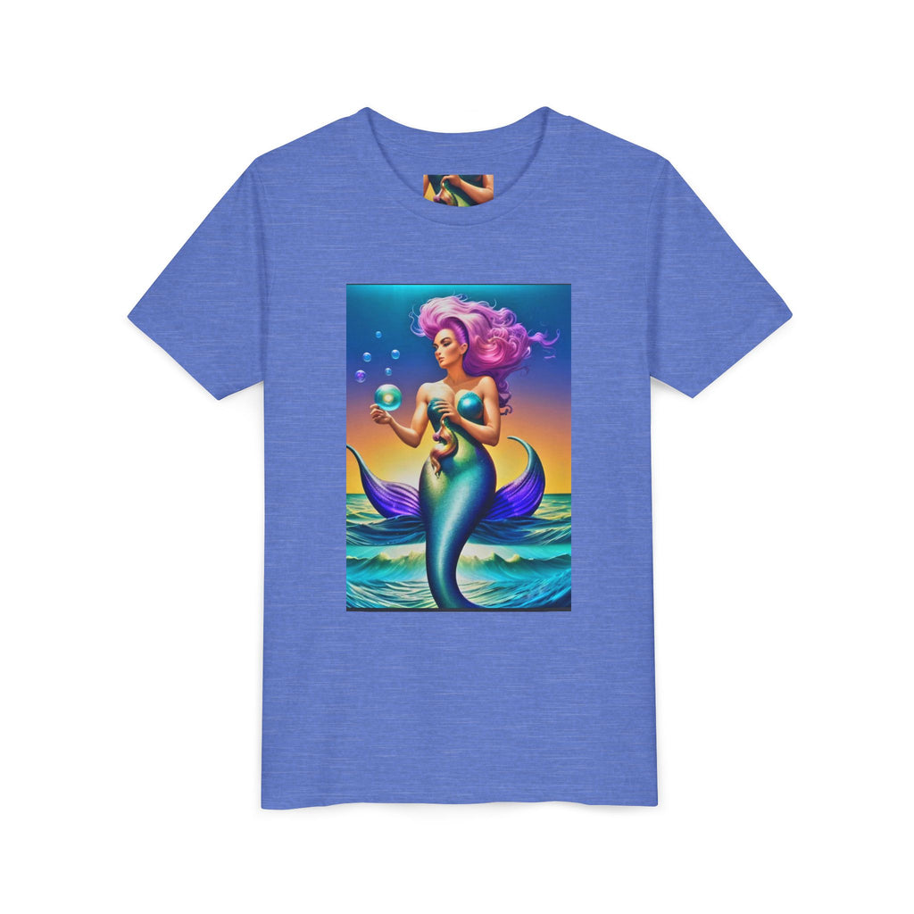 Youth Mermaid Tee — Colorful Fantasy Mermaid Graphic Shirt for Kids