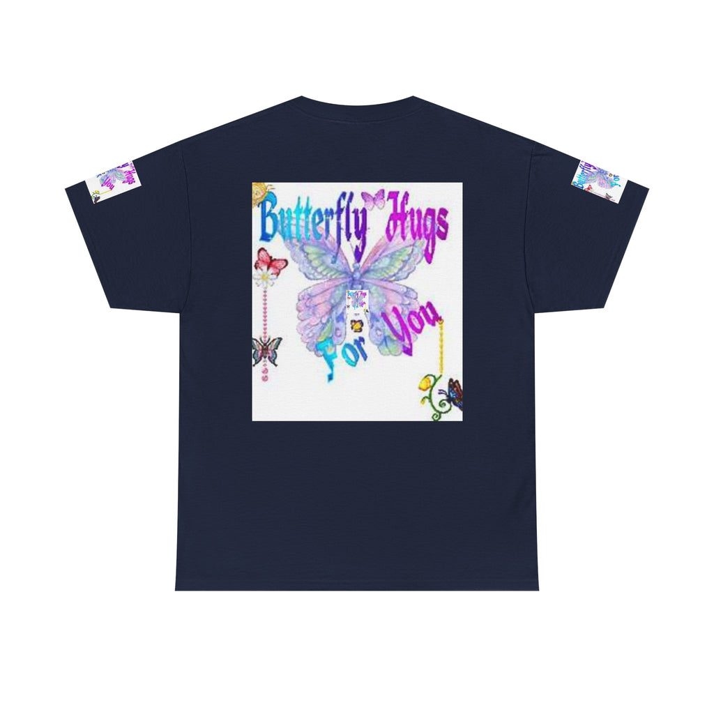 Butterfly Hugs Tee — Pastel Butterfly Graphic Shirt with "Butterfly Hugs For You"