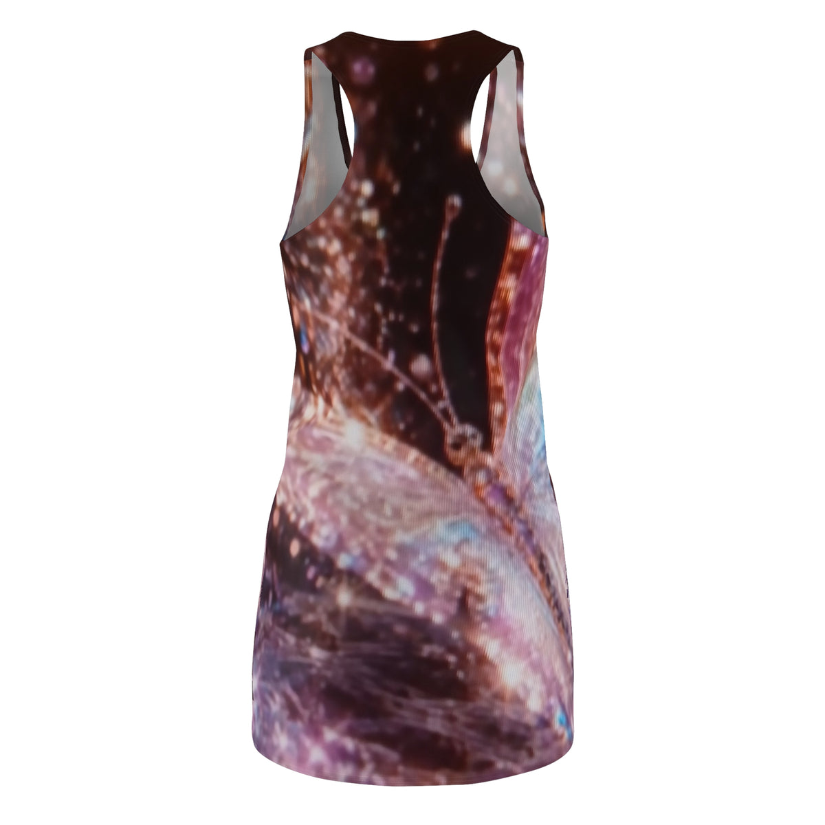 Butterfly Sparkle Racerback Dress — Iridescent Floral AOP