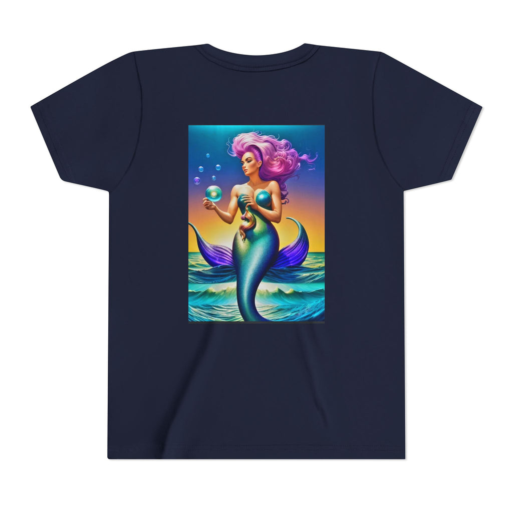 Youth Mermaid Tee — Colorful Fantasy Mermaid Graphic Shirt for Kids