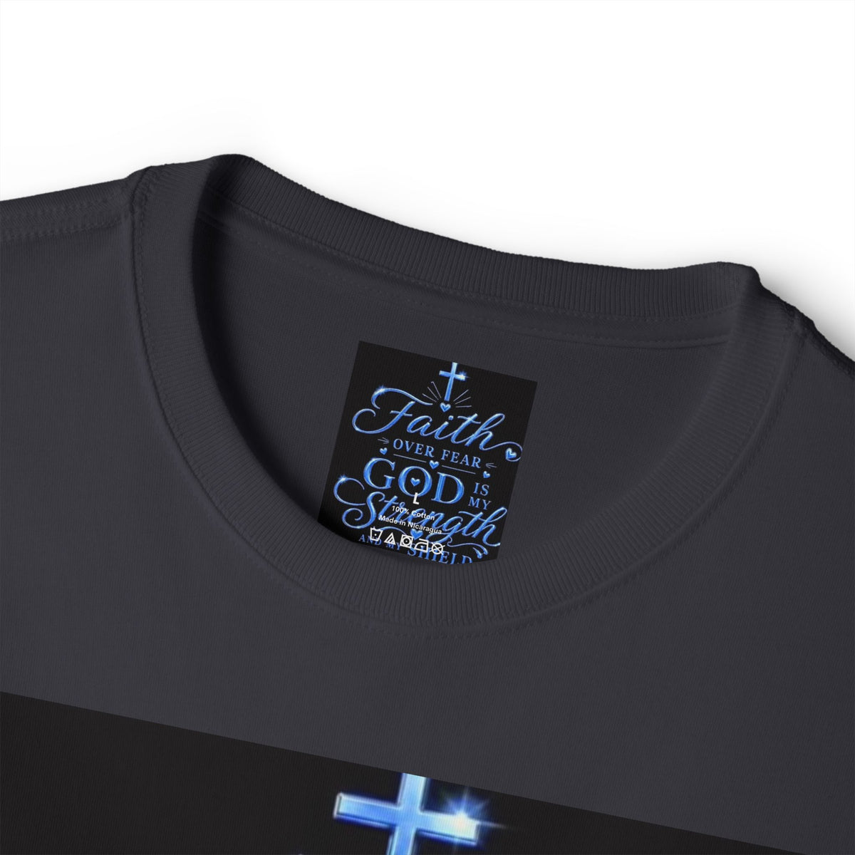 Faith Over Fear Tee — "God is My Strength" Christian T‑Shirt