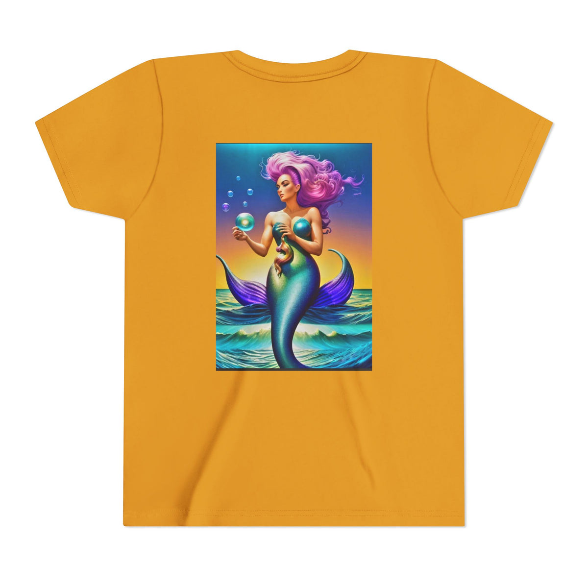 Youth Mermaid Tee — Colorful Fantasy Mermaid Graphic Shirt for Kids
