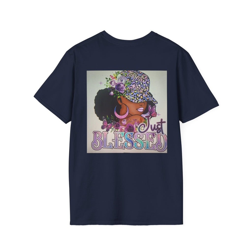 Just Blessed Afro Floral Tee