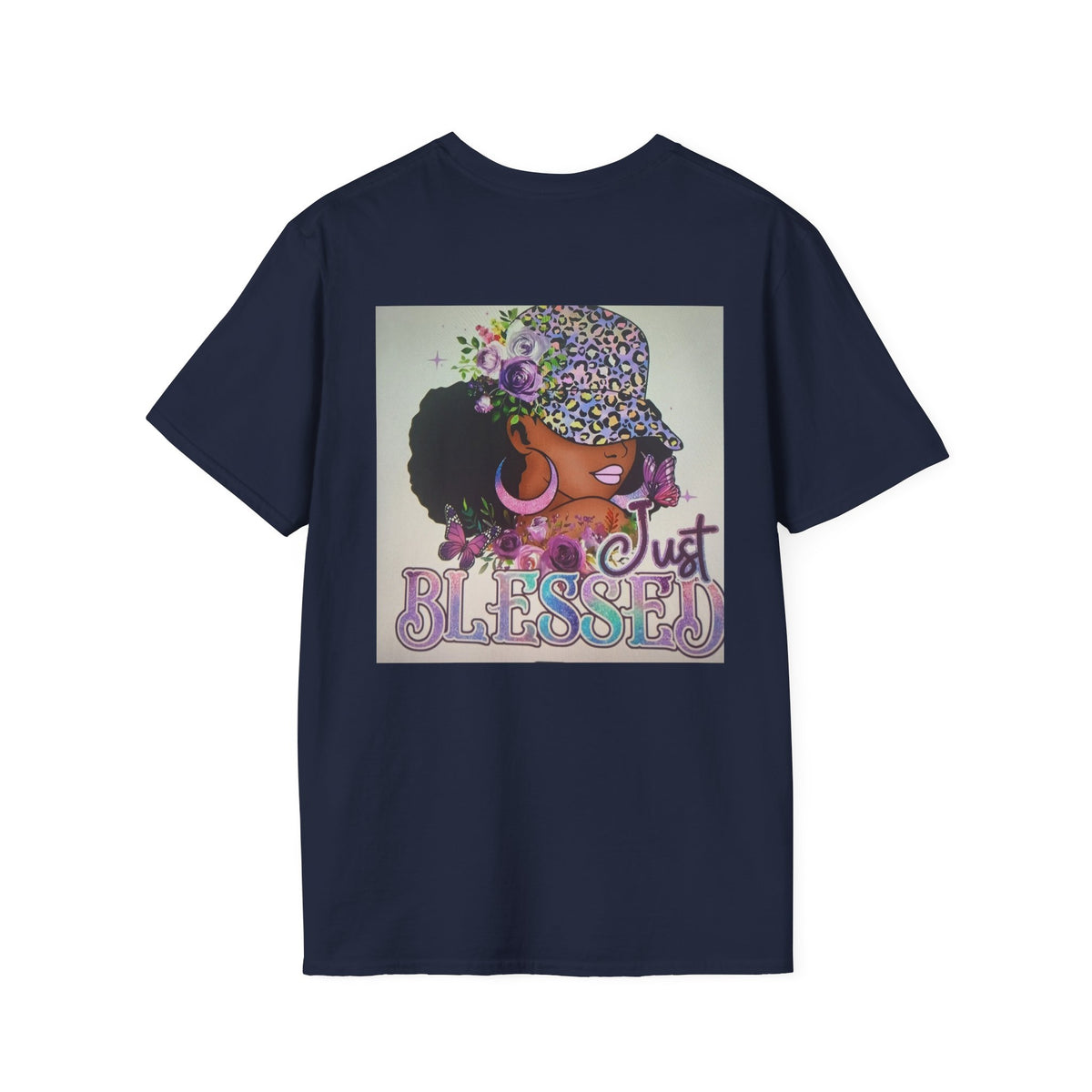Just Blessed Afro Floral Tee