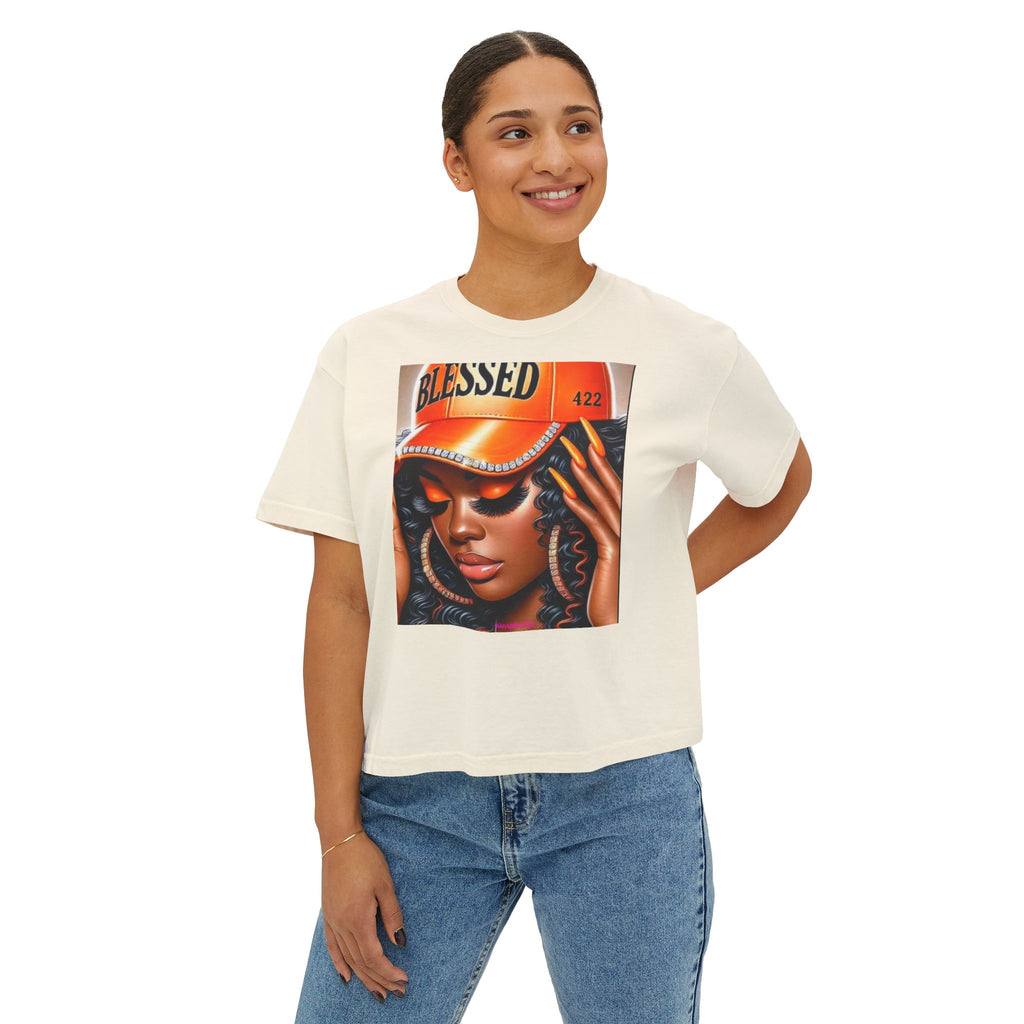 Blessed 422 Boxy Tee – Women’s Graphic Crop Shirt