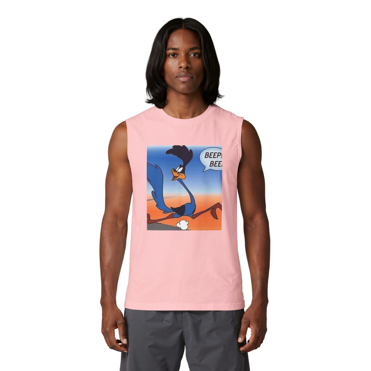 Road Runner 'Beep Beep' Muscle Tank — Vintage Cartoon Graphic Tank Top
