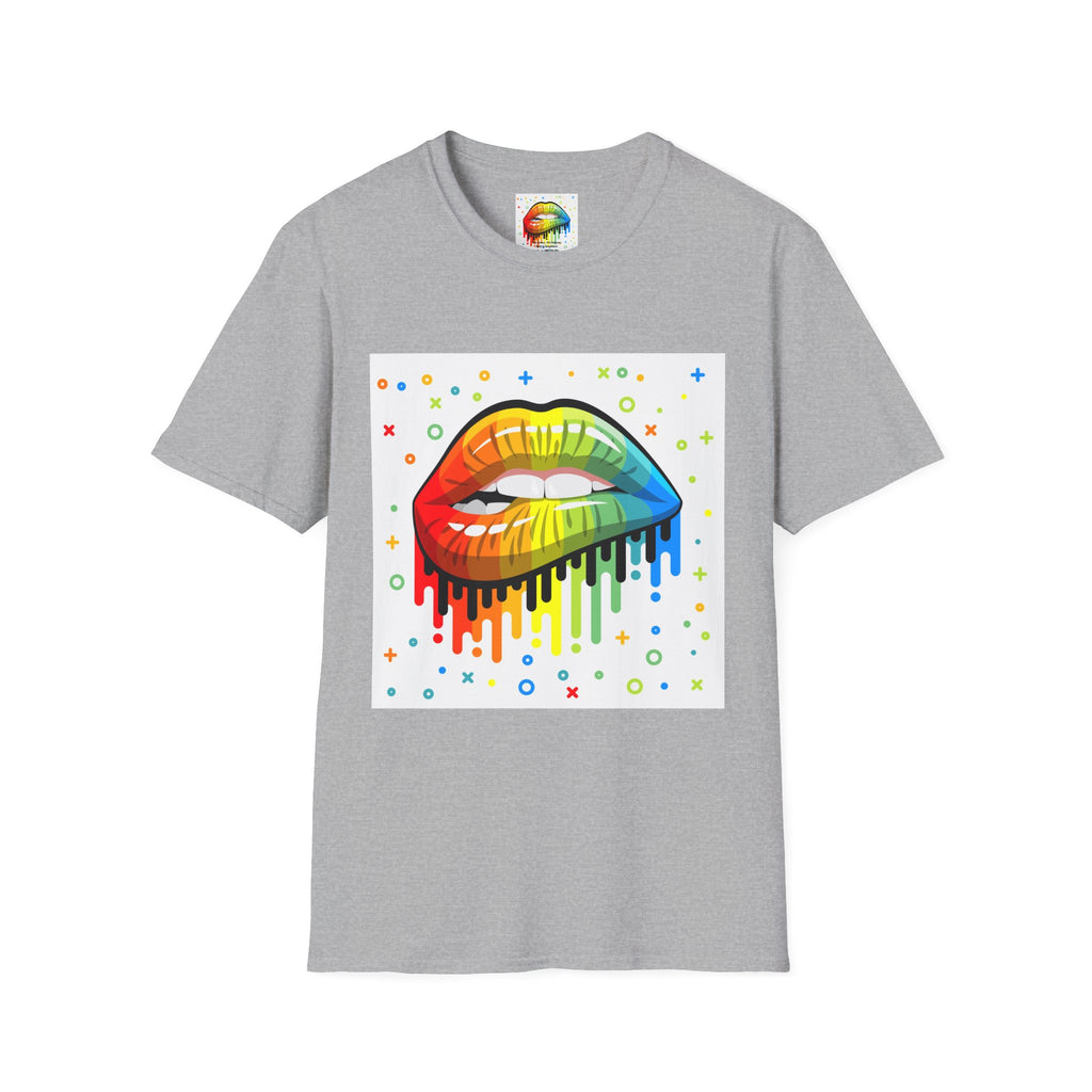 Rainbow Drip Lips T-Shirt — Pride LGBTQ+ Colorful Lip Graphic Tee
