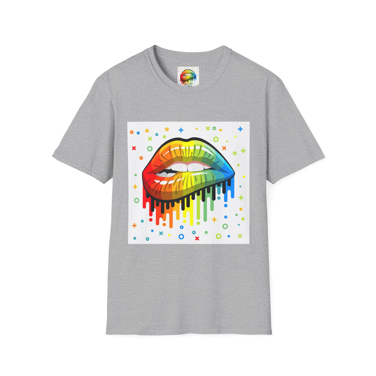 Rainbow Drip Lips T-Shirt — Pride LGBTQ+ Colorful Lip Graphic Tee