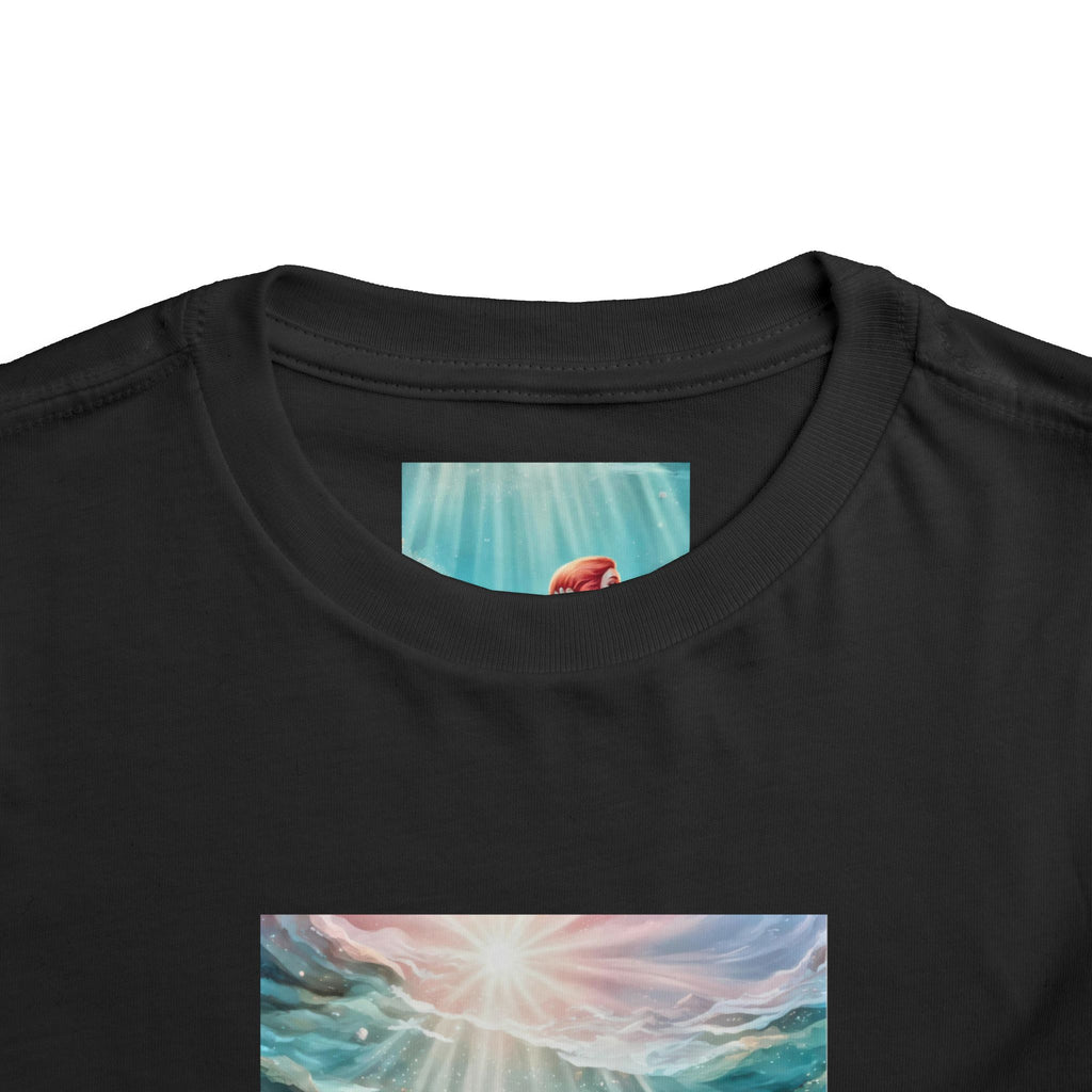Mermaid Toddler Tee – Underwater Sunlight Sea Life Graphic