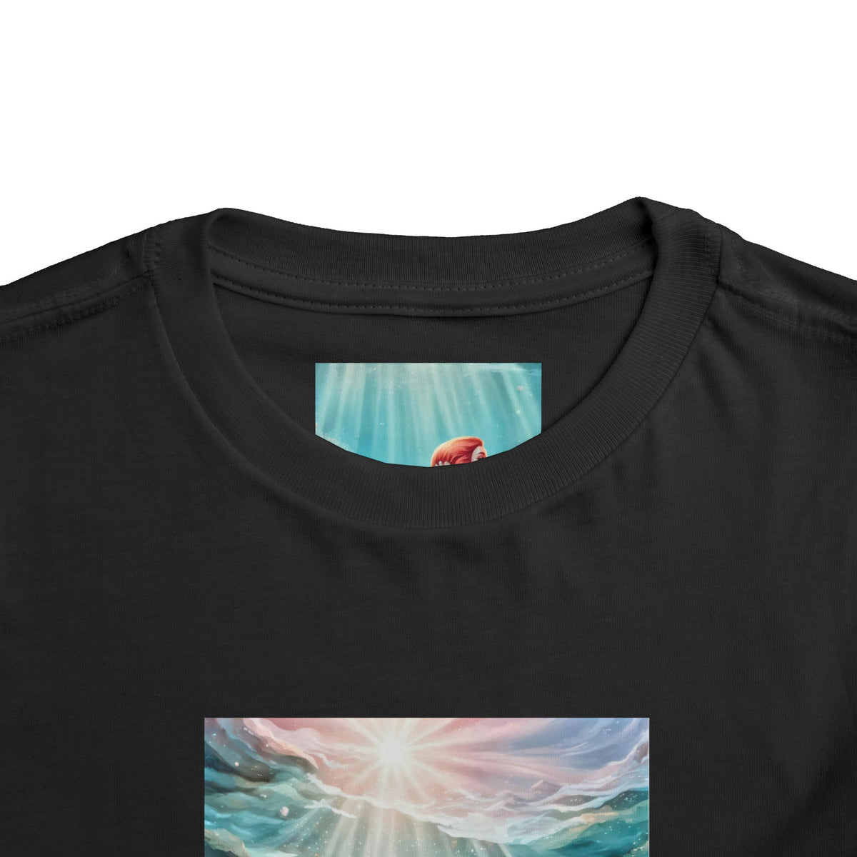 Mermaid Toddler Tee – Underwater Sunlight Sea Life Graphic