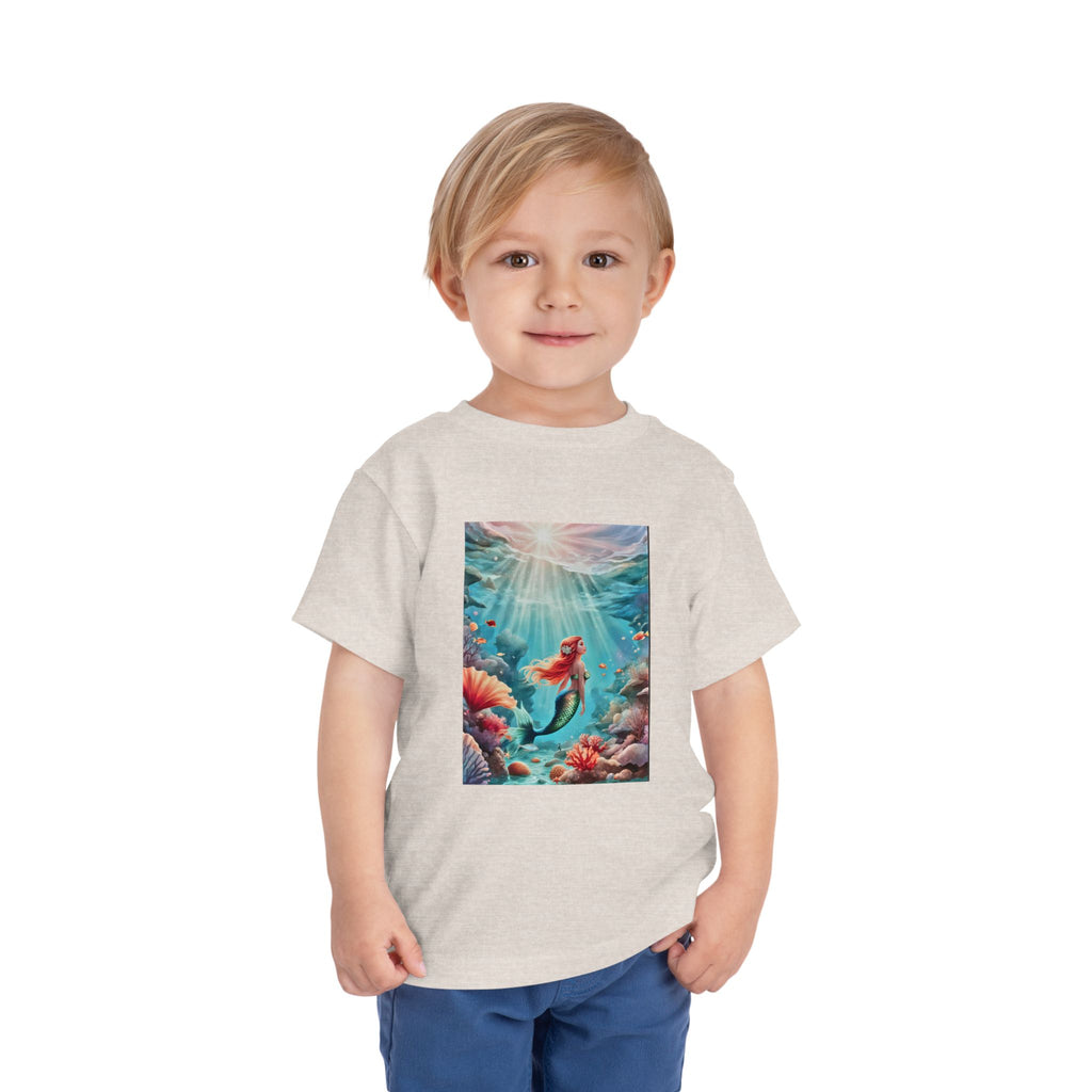 Mermaid Toddler Tee – Underwater Sunlight Sea Life Graphic