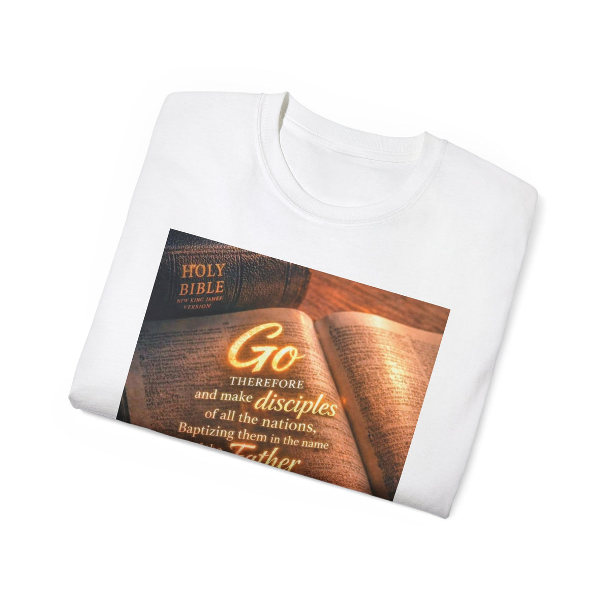 Christian Bible Verse T-Shirt — "Go...make disciples" Inspirational Faith Tee